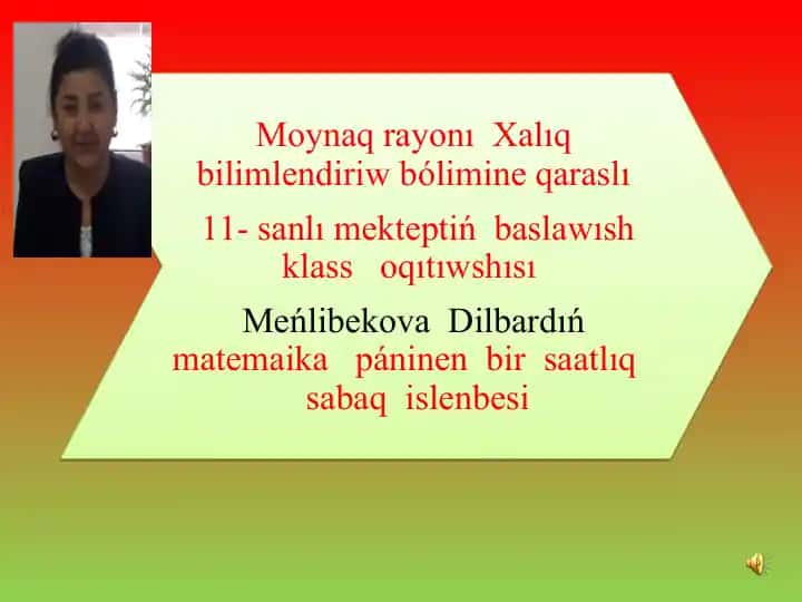 Sabaqtıń maqseti