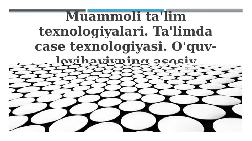 Muammoli ta'lim texnologiyalari