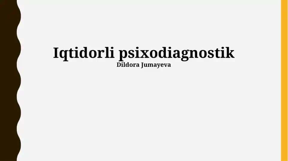 Iqtidorli psixodiagnostik