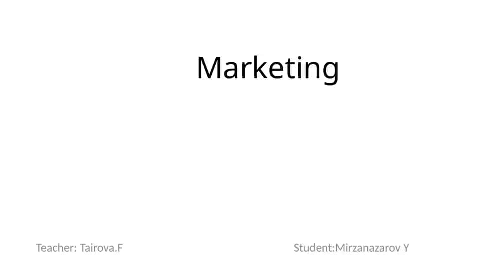 Marketing