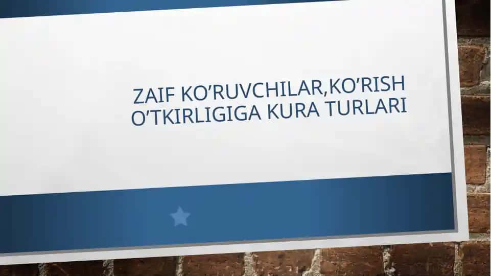 Ko'rish o'tkirligiga oid maqola