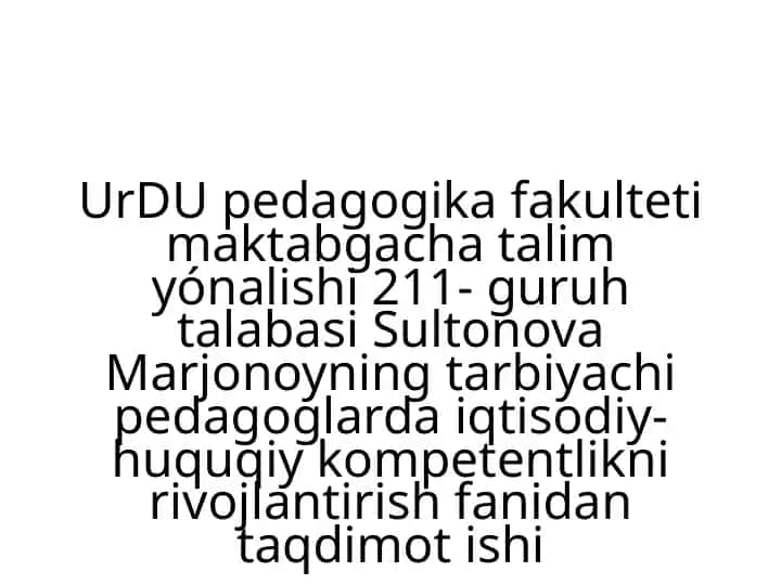 Maktabgacha ta'lim tashkiloti tarbiyachisining interfaol vositadan foydalanishi