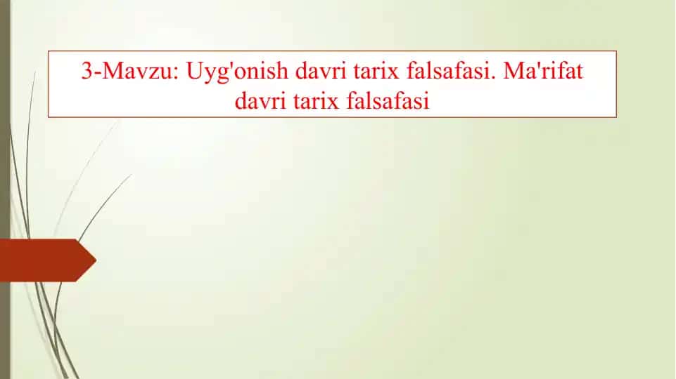Uyg'onish davri tarix falsafasi