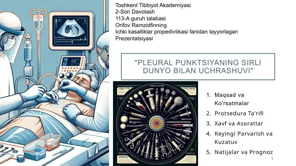 Pleural punktsiyaning sirli dunyo bilan uchrashuvi