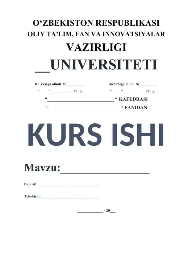 Kurs ishi "Iqtisodiy o’sish - ijtimoiy taraqqiyot omili sifatida"