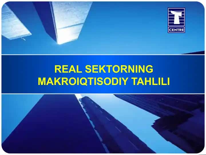 REAL SEKTORNING MAKROIQTISODIY TAHLILI