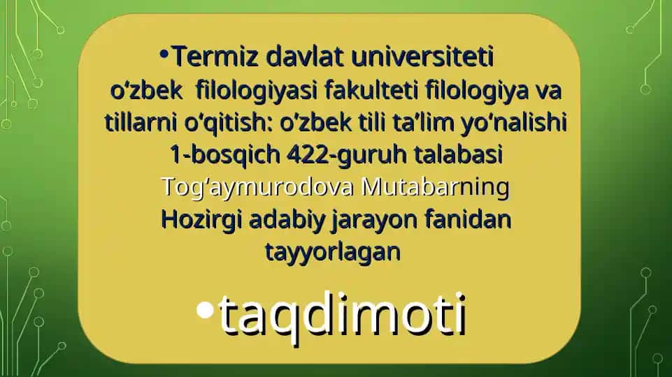 Normurod Norqobilovning qissalari tahlili
