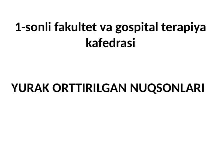Yurak orttirilgan nuqsonlari