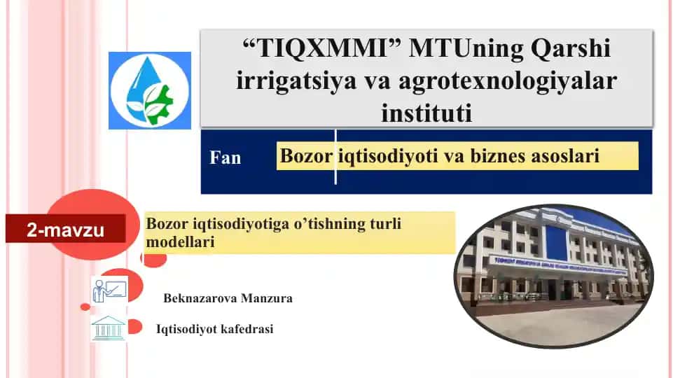 Bozoriqtisodiyoti ga'o'tishning turli modellari