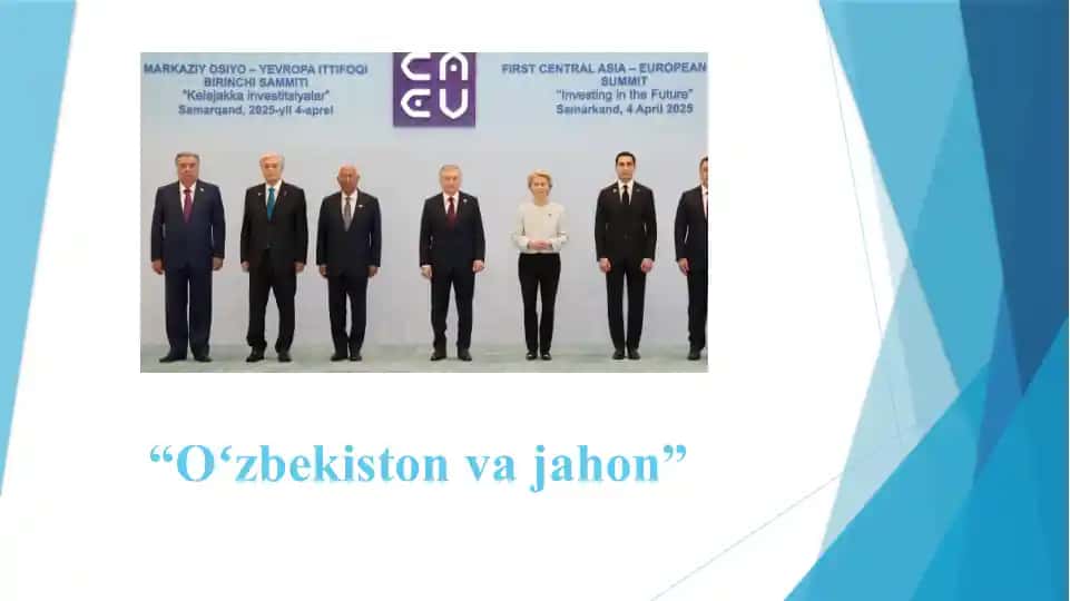 O`zbekiston va jahon