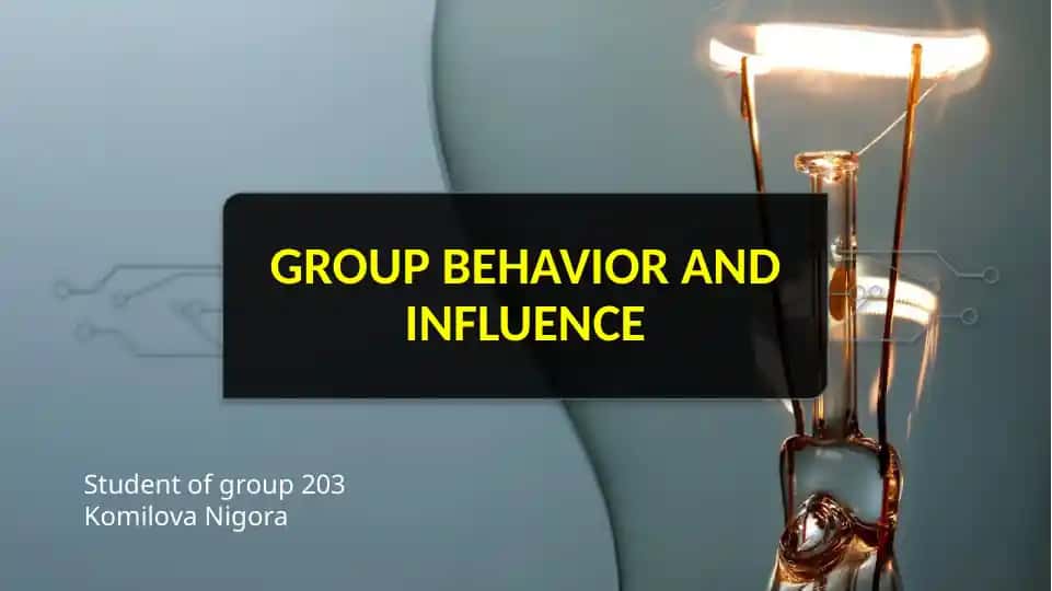 Group Behavior and Influence