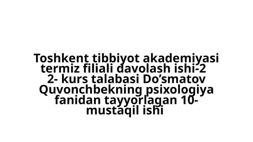 Toshkent tibbiyot akademiyasi termiz filiali davolash ishi-2