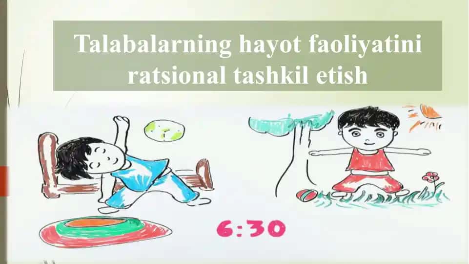 Hayot faoliyatini ratsional tashkilotish