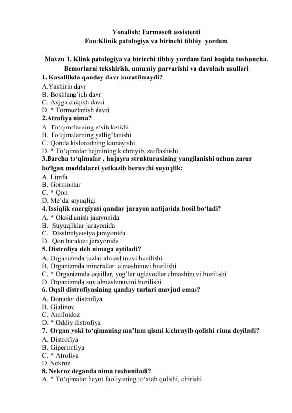 Farmasevt assistenti