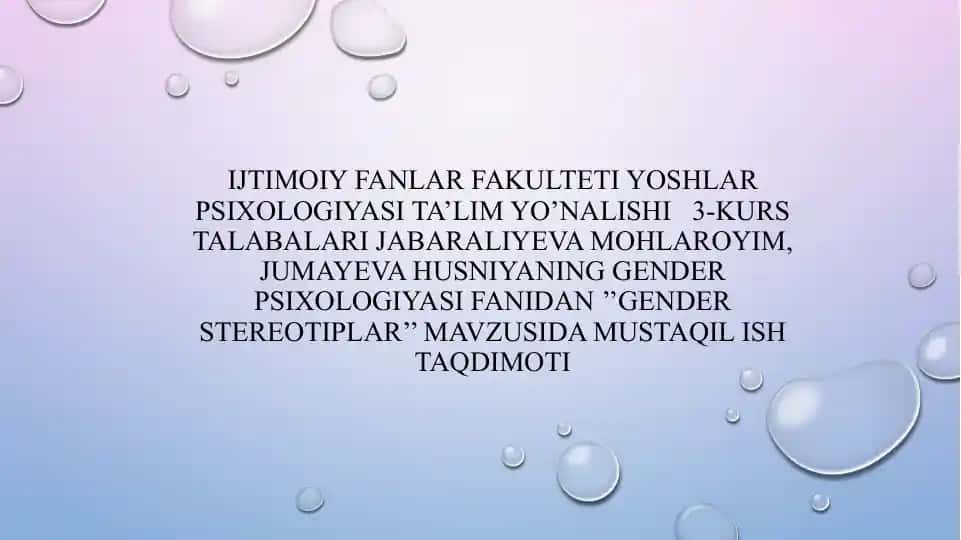 Gender stereotiplar
