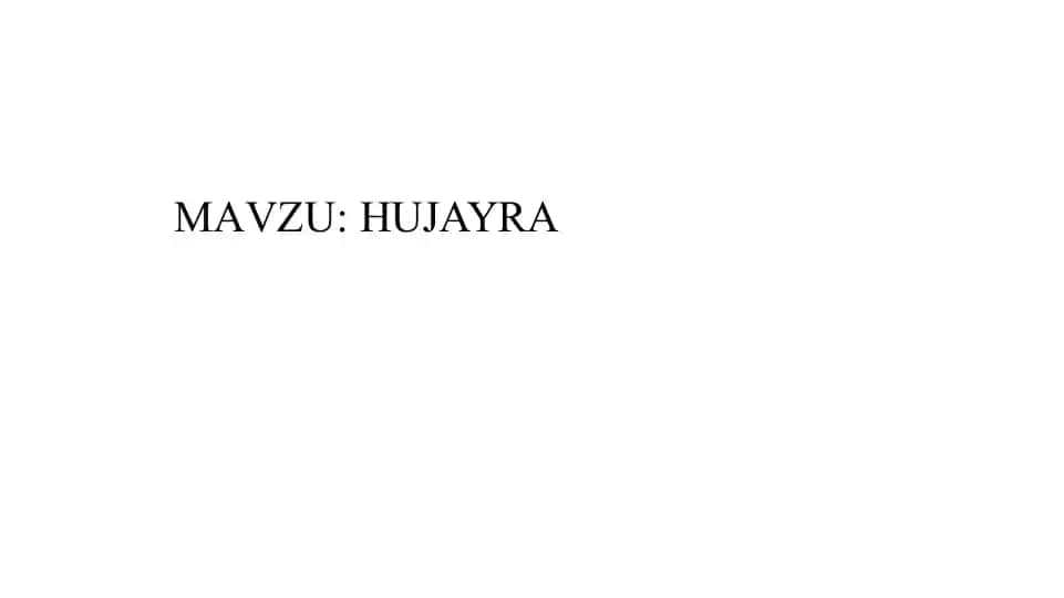 Hujayra haqida taqdimot