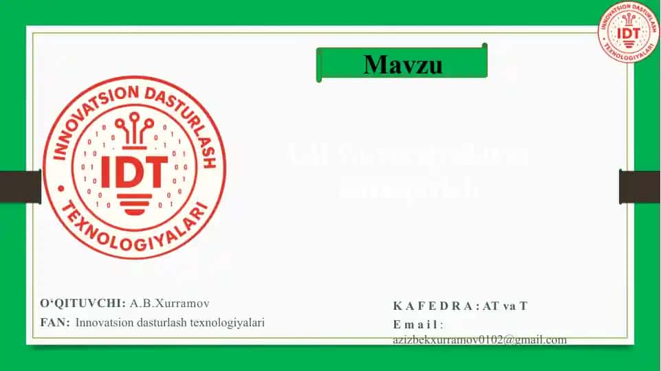 Git va versiyalarni boshqarish
