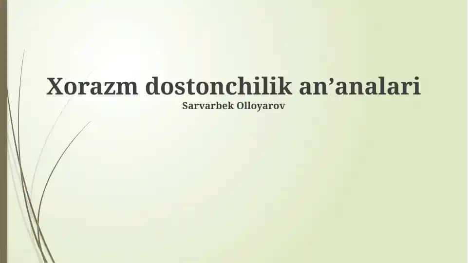 Xorazm dostonchilik anʼanalari