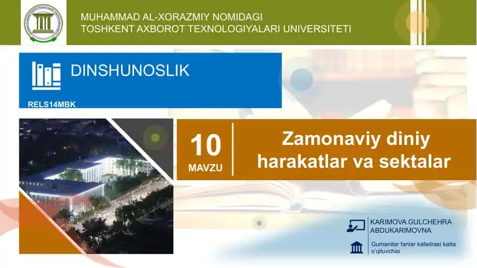 Zamonaviy diniy harakatlar va sektalar