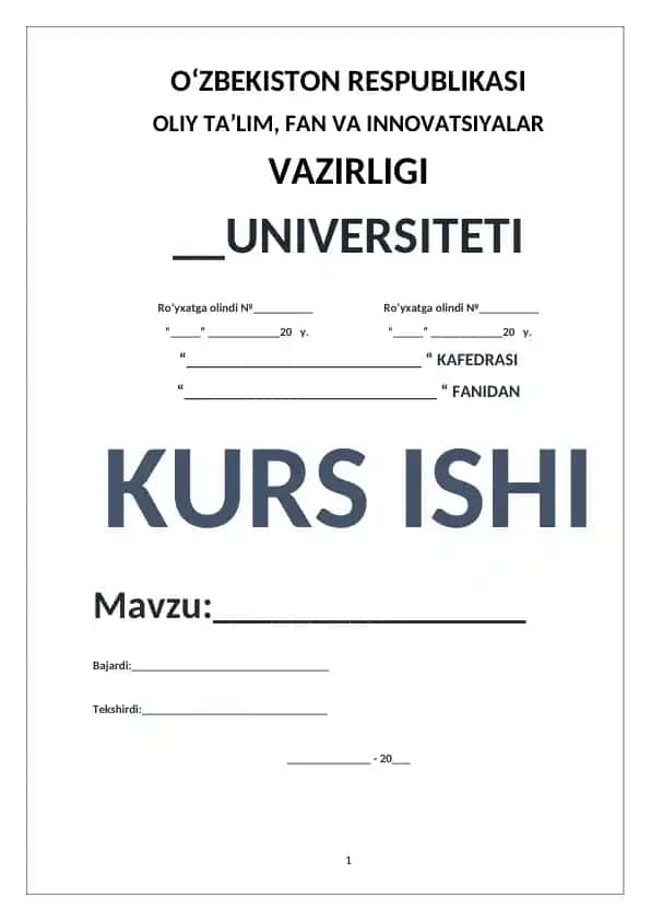 Kurs ishi: Xulosa chiqarishning umumiy mantiqiy tavsifi
