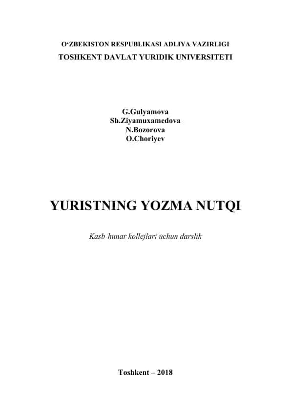 Yuristning yozma nutqi