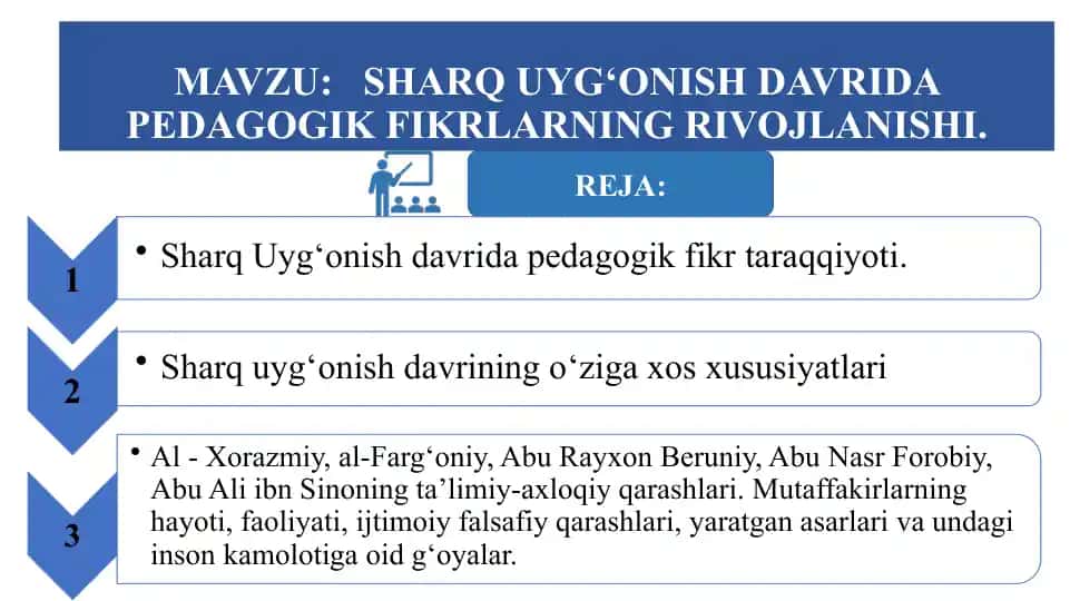 Sharq Uyg‘onish Davri va Unda Ta’lim-Tarbiya Masalalari