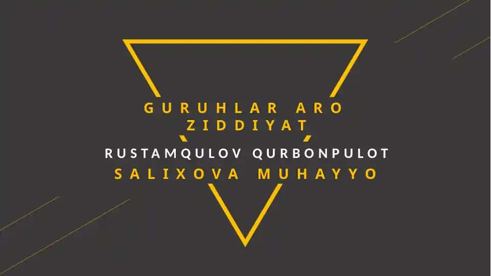 Guruhlararo ziddiyat