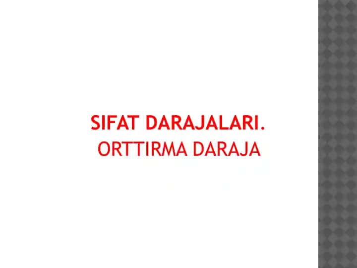 Sifat darajalari