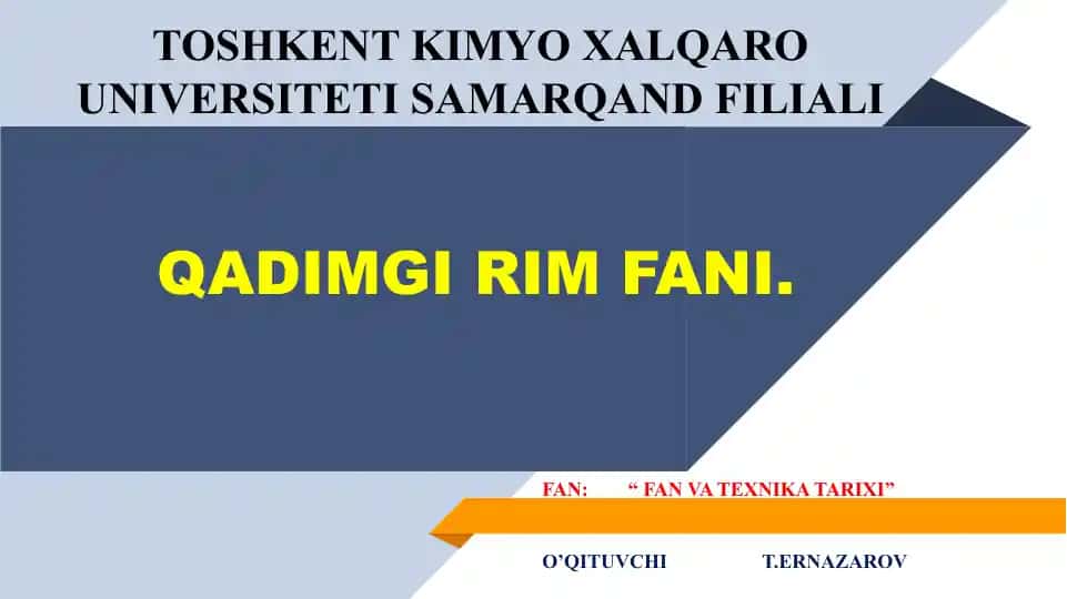 QADIMGI RIM FANI