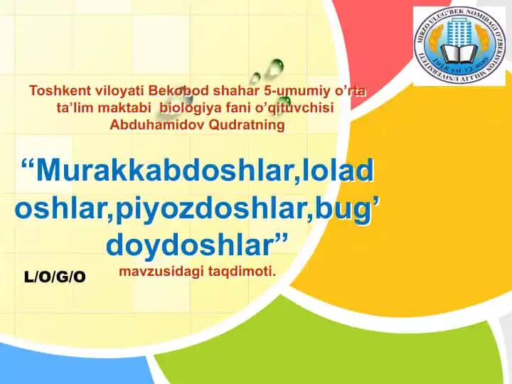 Murakkabdoshlar, loladoshlar, piyozdoshlar, bug’doydoshlar mavzusidagi taqdimot