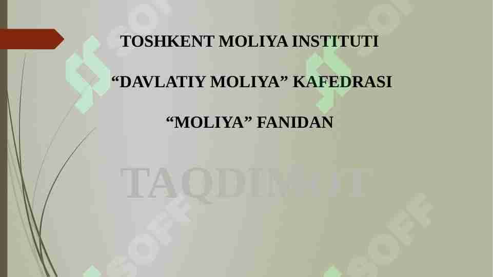 Moliyaviy rejalashtirish va tartibga solish
