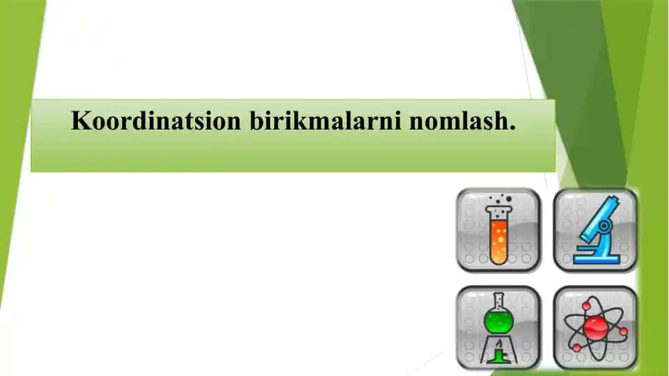Koordinatsion birikmalar haqida