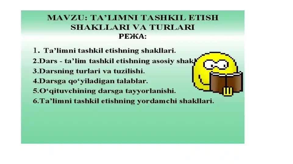 Ta’limni Tashkil Etish