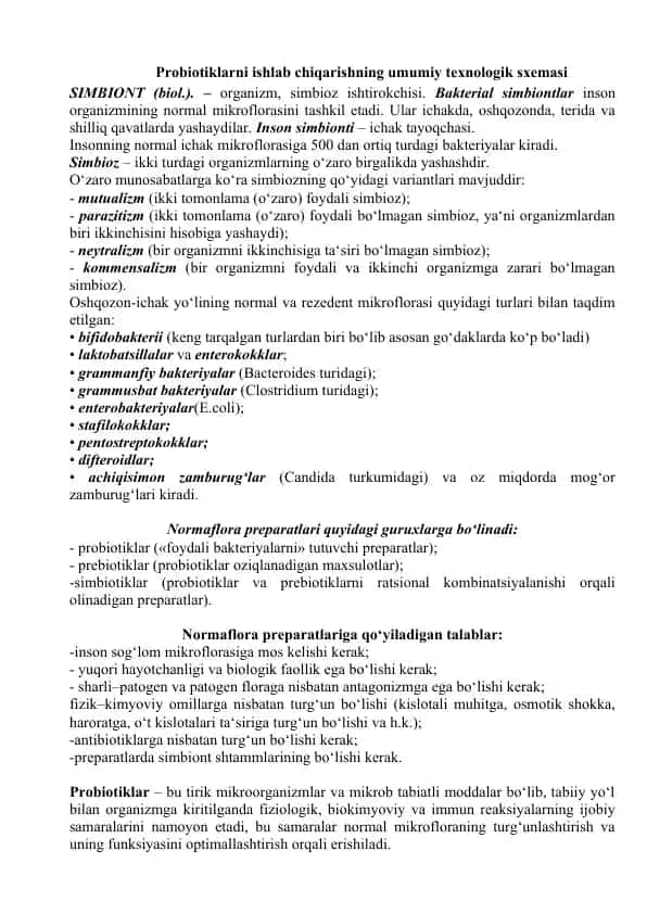 Probiotiklar