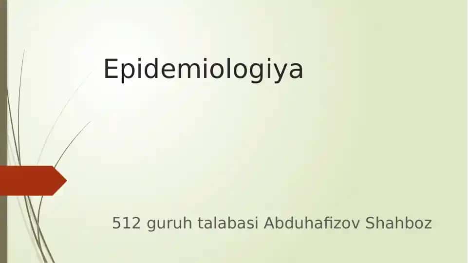 Epidemiologiya