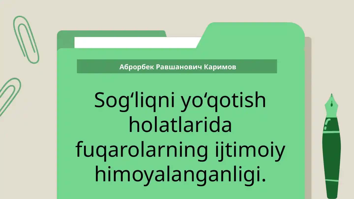 Ijtimoiy himoya tizimlari haqida ma'lumot