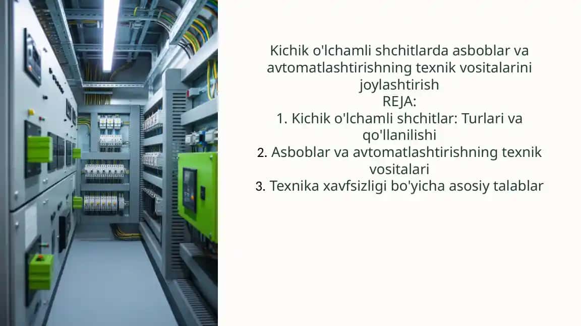 Avtomatlashtirishning texnik vositalari