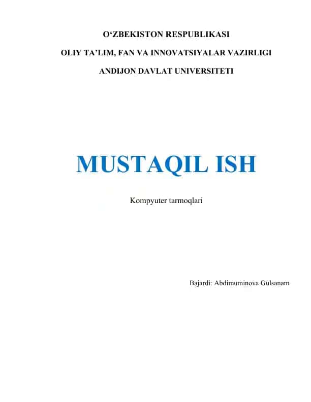 Kompyuter tarmoqlari