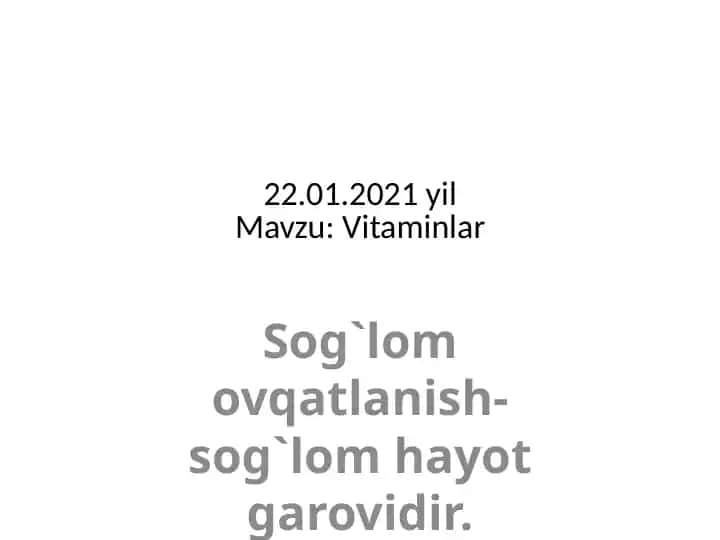 Vitaminlar
