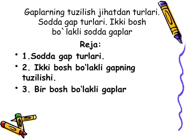 Gaplarning tuzilish jihatdan turlari