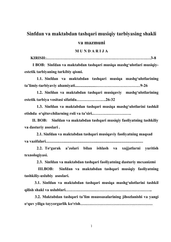 Musiqa tarbiyasida estetik tarkibi