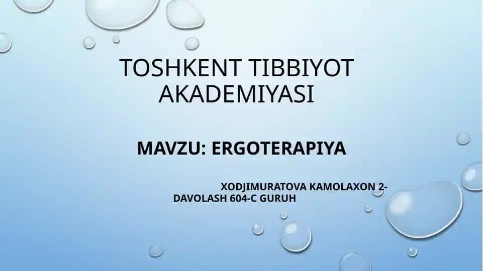 Ergoterapiya