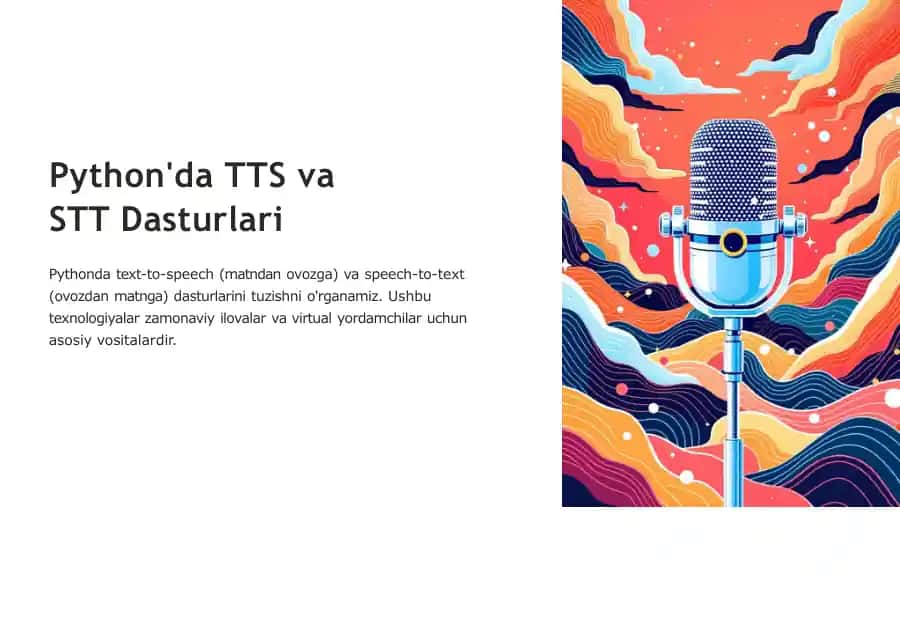 Python'da TTS va STT Dasturlari