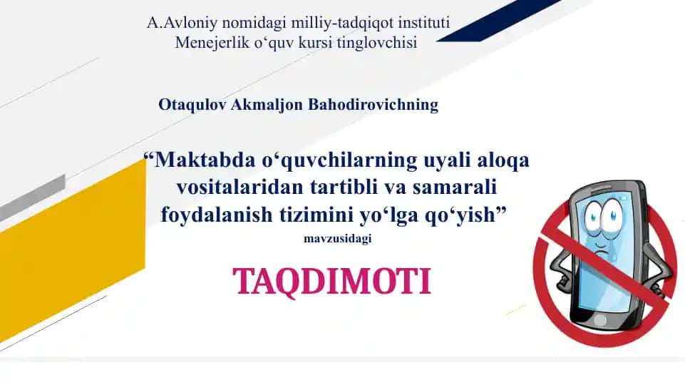 Maktabda o‘quvchilarning aloqa vositalari, samarali foydalanish tizimi