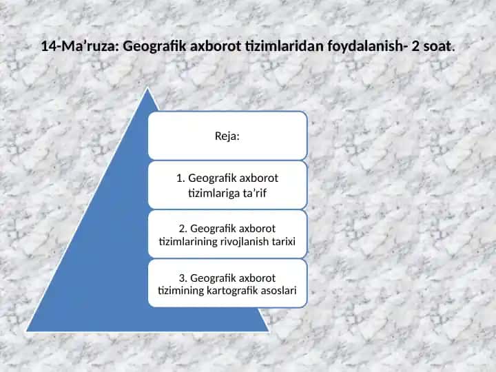 Geografik axborot tizimlaridan foydalanish