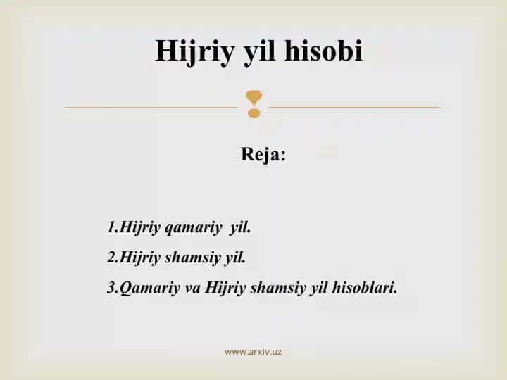 Hijriy yil hisobi