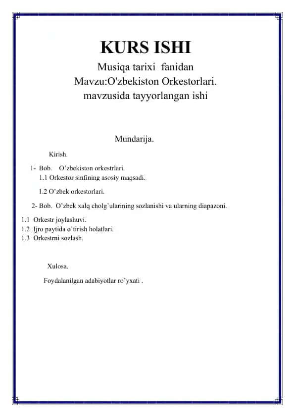 O'zbekiston Orkestorlari