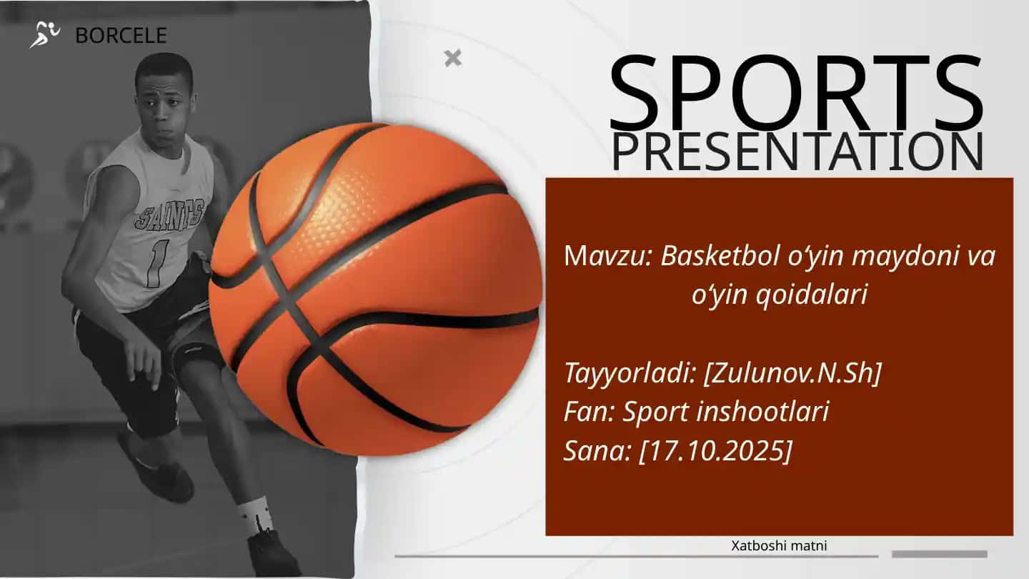 Basketbol o‘yin maydoni va o‘yin qoidalari