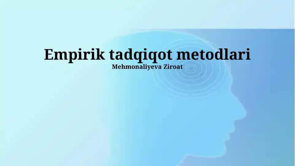 Empirik tadqiqot metodlari