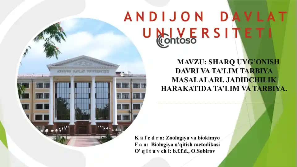 Biologiya o’qitish metodikasi